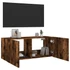 Kép 7/11 - Füstös tölgy színű fali TV-szekrény LED-ekkel 100 x 35 x 41 cm