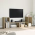 Kép 3/11 - 2 db sonoma tölgy színű szerelt fa TV-szekrény 75 x 30 x 50 cm