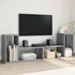Kép 1/11 - 2 db szürke sonoma szerelt fa fali TV-szekrény 75 x 30 x 50 cm