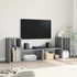 Kép 3/11 - 2 db szürke sonoma szerelt fa fali TV-szekrény 75 x 30 x 50 cm