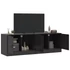Kép 3/11 - 2 db fekete acél TV-szekrény 67 x 39 x 44 cm