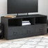 Kép 1/11 - Antracitszürke acél TV-szekrény 99 x 39 x 44 cm
