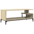 Kép 2/10 - Sonoma tölgy szerelt fa/porszórt acél TV-szekrény 102x40x41 cm