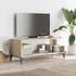Kép 3/10 - Sonoma tölgy szerelt fa/porszórt acél TV-szekrény 102x40x41 cm