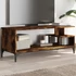 Kép 1/10 - Füstös tölgy szerelt fa/porszórt acél TV-szekrény 102x40x41 cm