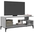 Kép 4/10 - Szürke sonoma szerelt fa/porszórt acél TV-szekrény 102x40x41 cm