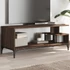 Kép 1/10 - Barna tölgy szerelt fa/porszórt acél TV-szekrény 102x40x41 cm
