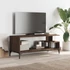 Kép 3/10 - Barna tölgy szerelt fa/porszórt acél TV-szekrény 102x40x41 cm