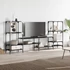 Kép 4/11 - Fekete szerelt fa TV-szekrény 206,5x28,5x95 cm