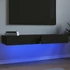 Kép 1/11 - 2 db fekete TV-szekrény LED-lámpákkal 60 x 35 x 15,5 cm