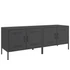 Kép 2/11 - 2 db fekete acél TV-szekrény 68 x 39 x 50,5 cm