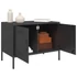 Kép 5/11 - 2 db fekete acél TV-szekrény 68 x 39 x 50,5 cm
