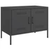 Kép 6/11 - 2 db fekete acél TV-szekrény 68 x 39 x 50,5 cm