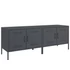 Kép 2/11 - 2 db antracitszürke acél TV-szekrény 68 x 39 x 50,5 cm