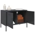 Kép 5/11 - 2 db antracitszürke acél TV-szekrény 68 x 39 x 50,5 cm
