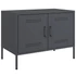 Kép 6/11 - 2 db antracitszürke acél TV-szekrény 68 x 39 x 50,5 cm