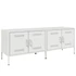 Kép 2/11 - 2 db fehér acél TV-szekrény 68 x 39 x 50,5 cm