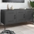 Kép 1/11 - Fekete acél TV-szekrény 100,5 x 39 x 50,5 cm