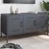 Kép 1/11 - Antracitszürke acél TV-szekrény 100,5 x 39 x 50,5 cm