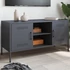 Kép 1/11 - Antracitszürke acél TV-szekrény 100,5 x 39 x 50,5 cm
