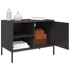 Kép 5/11 - 2 db fekete acél TV-szekrény 68 x 39 x 50,5 cm