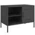 Kép 6/11 - 2 db fekete acél TV-szekrény 68 x 39 x 50,5 cm