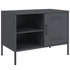 Kép 6/11 - 2 db antracitszürke acél TV-szekrény 68 x 39 x 50,5 cm
