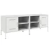 Kép 2/11 - 2 db fehér acél TV-szekrény 68 x 39 x 50,5 cm