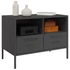 Kép 4/11 - 2 db fekete acél TV-szekrény 68 x 39 x 50,5 cm