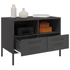 Kép 5/11 - 2 db fekete acél TV-szekrény 68 x 39 x 50,5 cm