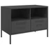 Kép 6/11 - 2 db fekete acél TV-szekrény 68 x 39 x 50,5 cm
