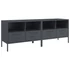 Kép 2/11 - 2 db antracitszürke acél TV-szekrény 68 x 39 x 50,5 cm