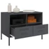 Kép 5/11 - 2 db antracitszürke acél TV-szekrény 68 x 39 x 50,5 cm