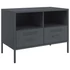 Kép 6/11 - 2 db antracitszürke acél TV-szekrény 68 x 39 x 50,5 cm