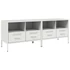 Kép 2/11 - 2 db fehér acél TV-szekrény 68 x 39 x 50,5 cm