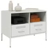 Kép 4/11 - 2 db fehér acél TV-szekrény 68 x 39 x 50,5 cm