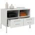 Kép 5/11 - 2 db fehér acél TV-szekrény 68 x 39 x 50,5 cm