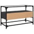 Kép 6/11 - Fekete szerelt fa TV-szekrény üveglappal 80 x 35 x 51 cm
