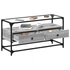 Kép 3/11 - Szürke sonoma szerelt fa TV-szekrény üveglappal 98 x 35 x 51 cm