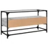 Kép 6/11 - Szürke sonoma szerelt fa TV-szekrény üveglappal 98 x 35 x 51 cm