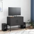 Kép 3/11 - Fekete acél TV-szekrény 68,5 x 39 x 60,5 cm
