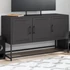 Kép 1/11 - Fekete acél TV-szekrény 100,5x39x60,5 cm