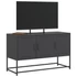 Kép 4/11 - Fekete acél TV-szekrény 100,5x39x60,5 cm