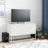Kép 3/11 - Fehér acél TV-szekrény 100,5x39x60,5 cm
