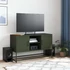Kép 3/11 - Olívazöld acél TV-szekrény 100,5x39x60,5 cm