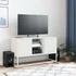 Kép 3/11 - Fehér acél TV-szekrény 100,5x39x60,5 cm