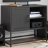 Kép 1/11 - Fekete acél TV-szekrény 68 x 39 x 60,5 cm