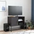 Kép 3/11 - Fekete acél TV-szekrény 68 x 39 x 60,5 cm