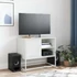 Kép 3/11 - Fehér acél TV-szekrény 68 x 39 x 60,5 cm