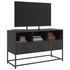 Kép 4/11 - Fekete acél TV-szekrény 100,5x39x60,5 cm